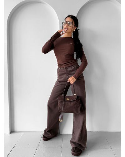 Bluzka damska OLAVOGA SAE 2025 brąz - FashionPlace - 2