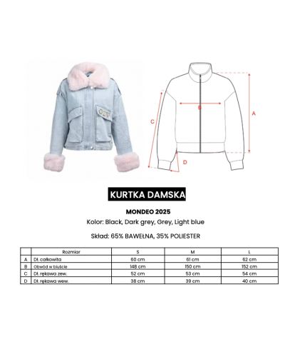 Kurtka damska OLAVOGA MONDEO 2025 jasny niebieski - FashionPlace - 7