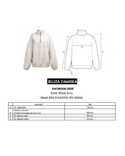 Bluza damska OLAVOGA OATWOOD 2025 ecru - FashionPlace - 6