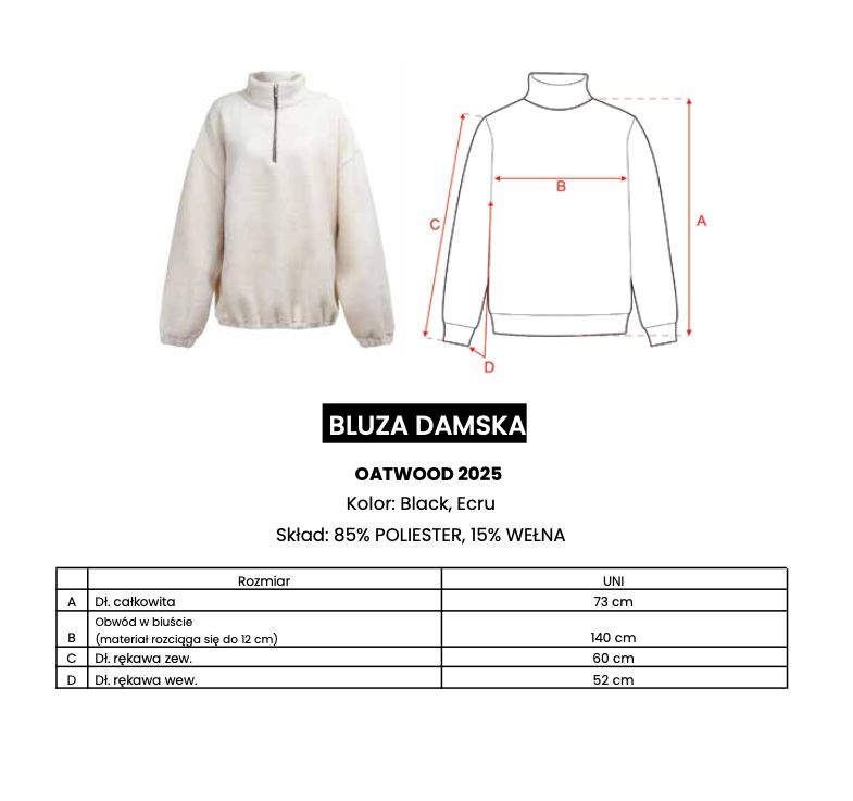 Bluza damska OLAVOGA OATWOOD 2025 ecru