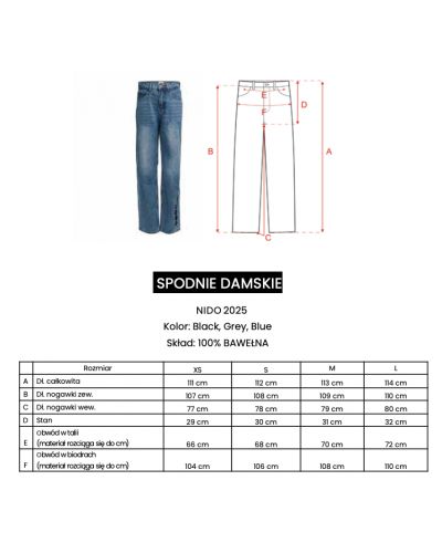 Spodnie damskie OLAVOGA NIDO 2025 niebieskie - FashionPlace - 4