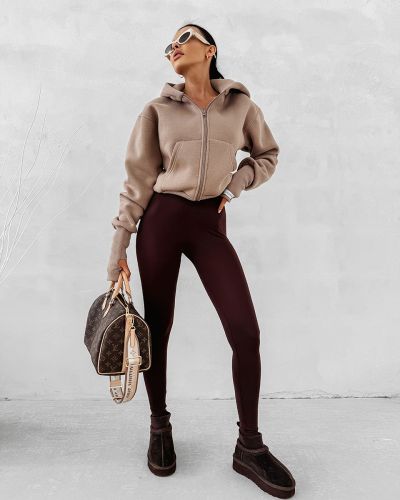 Legginsy OLAVOGA AMBER WHISPER 2025 brąz - FashionPlace - 4