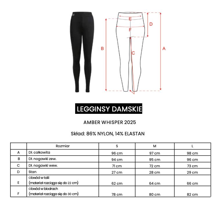 Legginsy OLAVOGA AMBER WHISPER 2025 brąz