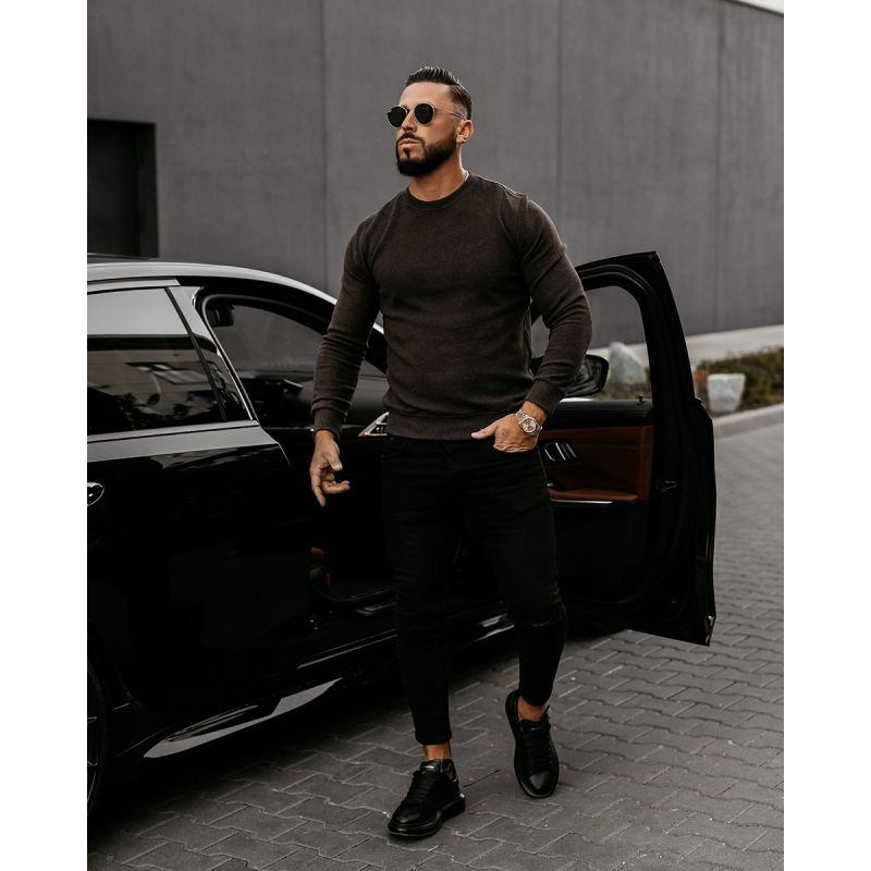 Bluza męska OLAVOGA LIWOTI 2025 brąz - FashionPlace - 1