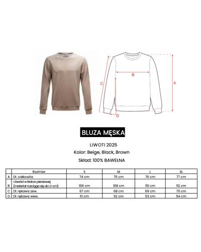 Bluza męska OLAVOGA LIWOTI 2025 beż - FashionPlace - 3