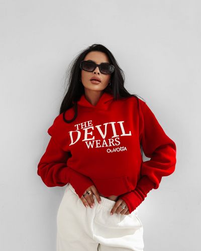 Bluza damska OLAVOGA SASSY MUSE 2025 czerwień - FashionPlace - 1
