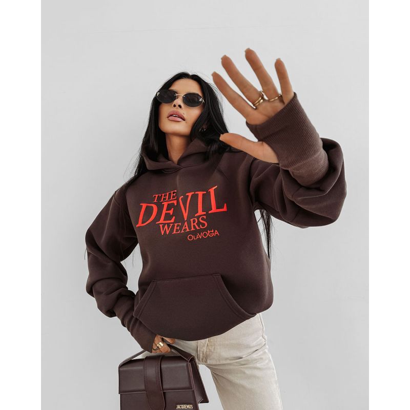 Bluza damska OLAVOGA SASSY MUSE 2025 brąz - FashionPlace - 1