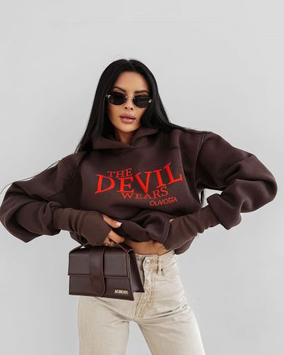 Bluza damska OLAVOGA SASSY MUSE 2025 brąz - FashionPlace - 2