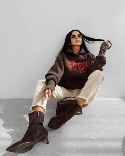 Bluza damska OLAVOGA SASSY MUSE 2025 brąz - FashionPlace - 3