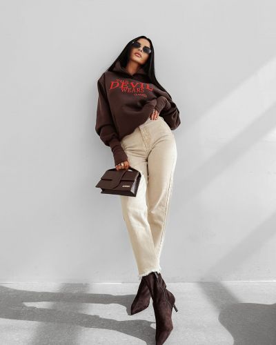 Bluza damska OLAVOGA SASSY MUSE 2025 brąz - FashionPlace - 4