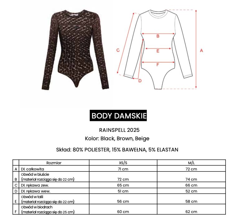 Body OLAVOGA RAINSPELL 2025 czerń