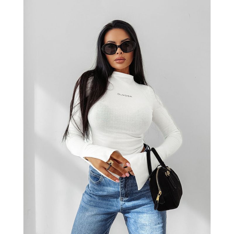 Bluzka damska OLAVOGA AUTUMN HUG 2025 ecru - FashionPlace - 1