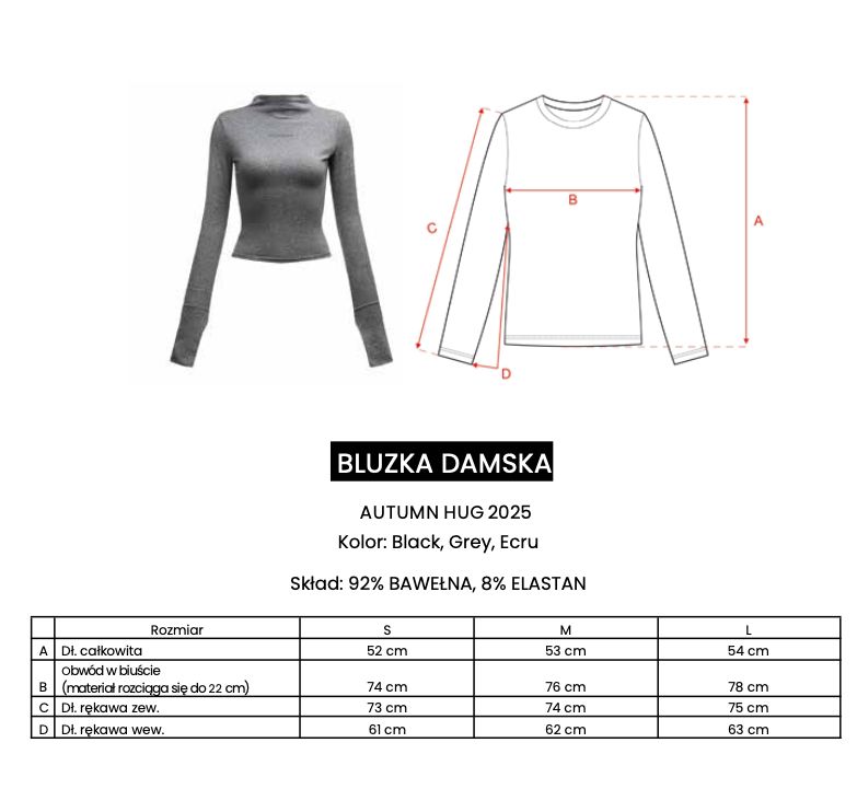 Bluzka damska OLAVOGA AUTUMN HUG 2025 ecru