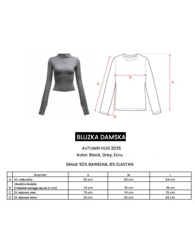 Bluzka damska OLAVOGA AUTUMN HUG 2025 szary - FashionPlace - 4