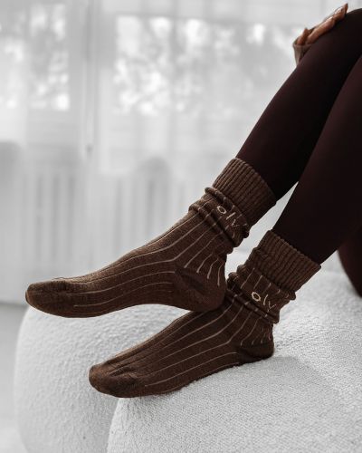 Skarpetki damskie OLAVOGA STELLO 2025 brąz - FashionPlace - 1