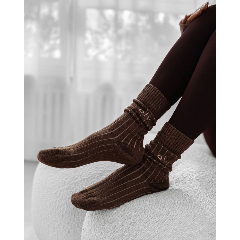Skarpetki damskie OLAVOGA STELLO 2025 brąz - FashionPlace - 1