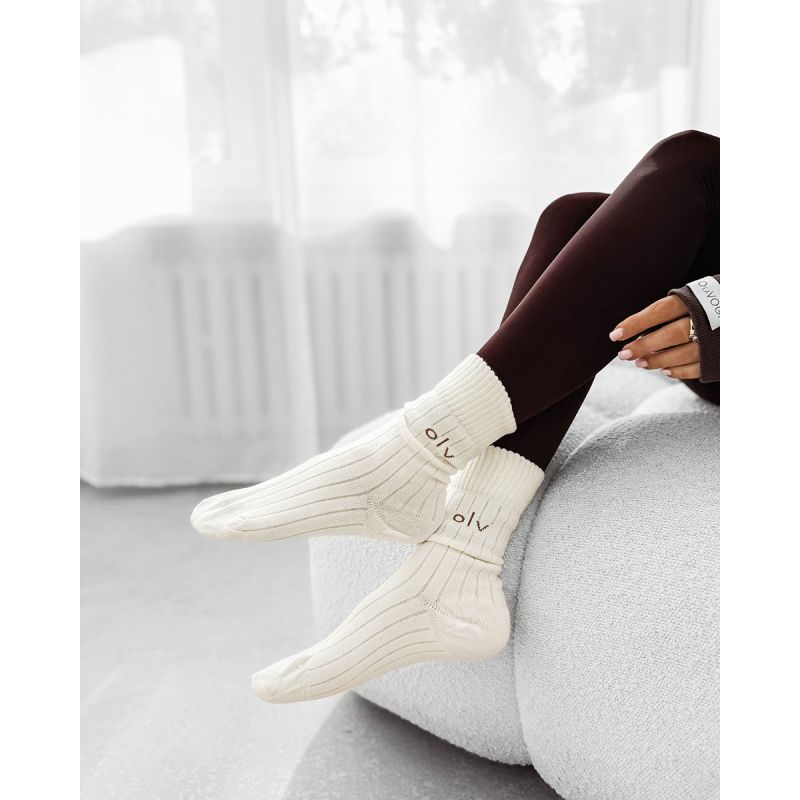 Skarpetki damskie OLAVOGA STELLO 2025 ecru - FashionPlace - 1
