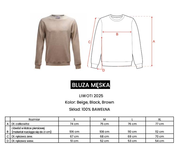 Bluza męska OLAVOGA LIWOTI 2025 czerń