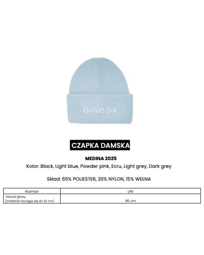 Czapka damska OLAVOGA MEDINA 2025 ciemny szary - FashionPlace - 6