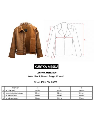 Kurtka męska OLAVOGA LENNOX MEN 2025 beż - FashionPlace - 8