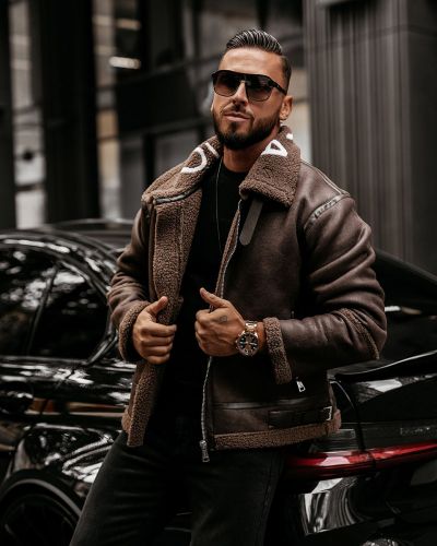 Kurtka męska OLAVOGA LENNOX MEN 2025 brąz - FashionPlace - 1