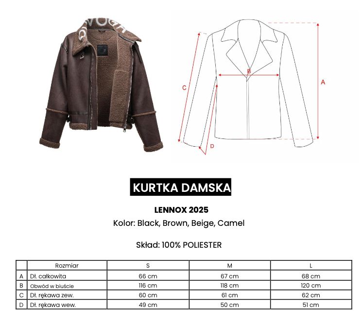 Kurtka damska OLAVOGA LENNOX 2025 brąz