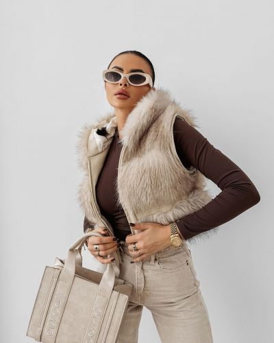 Kurtka damska OLAVOGA LANIKA 2025 jasny beż - FashionPlace - 4
