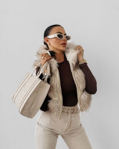 Kurtka damska OLAVOGA LANIKA 2025 jasny beż - FashionPlace - 5