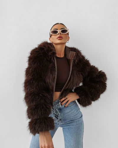Kurtka damska OLAVOGA LANIKA 2025 brąz - FashionPlace - 1