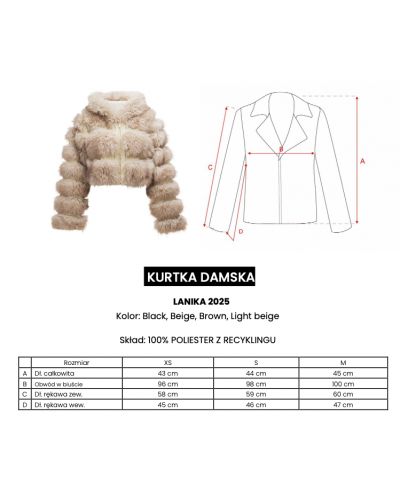 Kurtka damska OLAVOGA LANIKA 2025 beż - FashionPlace - 4