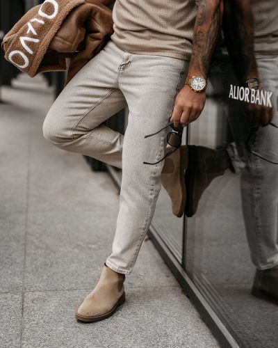 Spodnie męskie OLAVOGA DEMAN 2025 beż - FashionPlace - 2