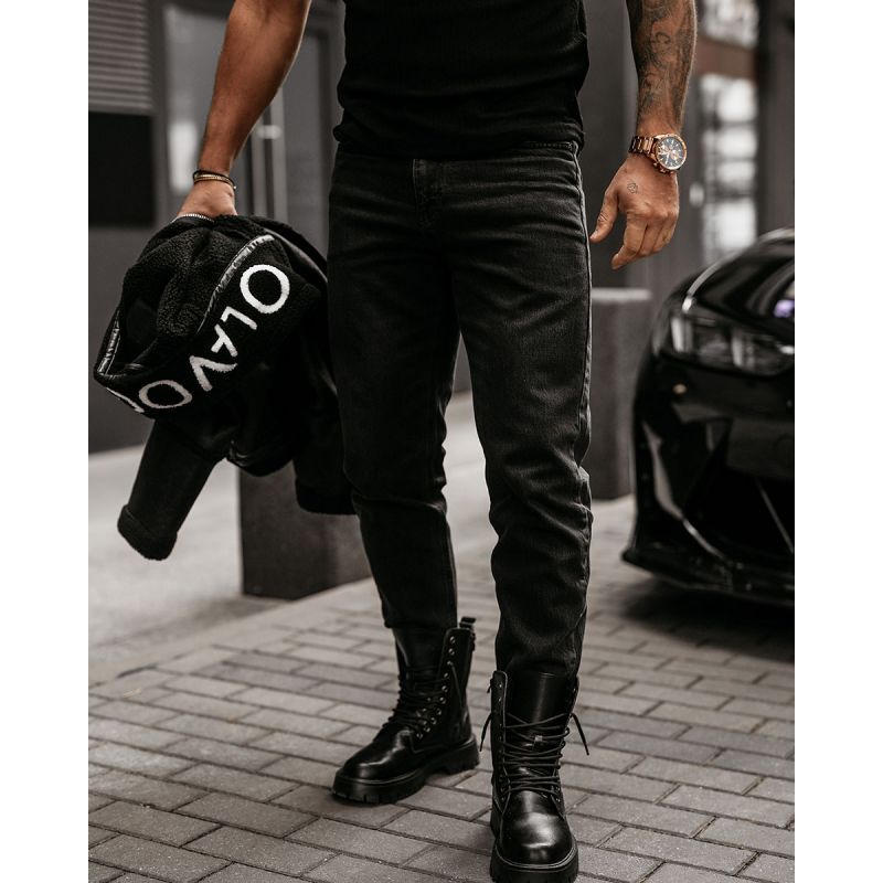 Spodnie męskie OLAVOGA DEMAN 2025 czerń - FashionPlace - 1