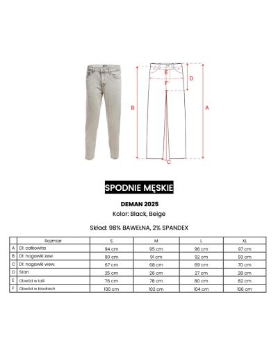 Spodnie męskie OLAVOGA DEMAN 2025 czerń - FashionPlace - 3