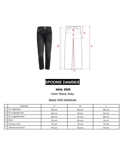 Spodnie damskie OLAVOGA NOIA 2025 czerń - FashionPlace - 3