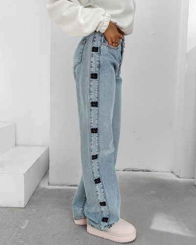 Spodnie damskie OLAVOGA ELIOKIE 2025 jasno niebieskie - FashionPlace - 2