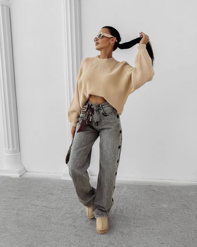 Spodnie damskie OLAVOGA ELIOKIE 2025 szare - FashionPlace - 5