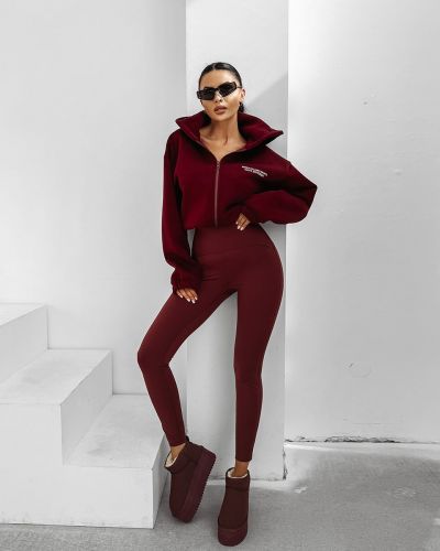 Legginsy OLAVOGA MACREEL 2025 burgund - FashionPlace - 1