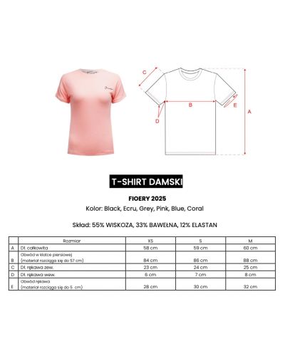 T-shirt damski OLAVOGA BASIC FIOERY 2025 coral - FashionPlace - 3