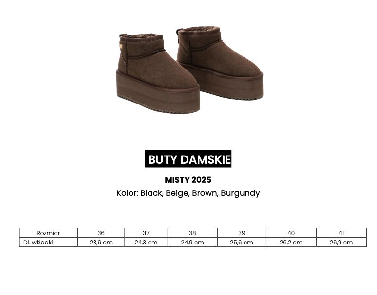 Buty damskie OLAVOGA MISTY 2025 beż