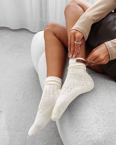 Skarpetki damskie OLAVOGA TOLEDO 2025 ecru - FashionPlace - 2