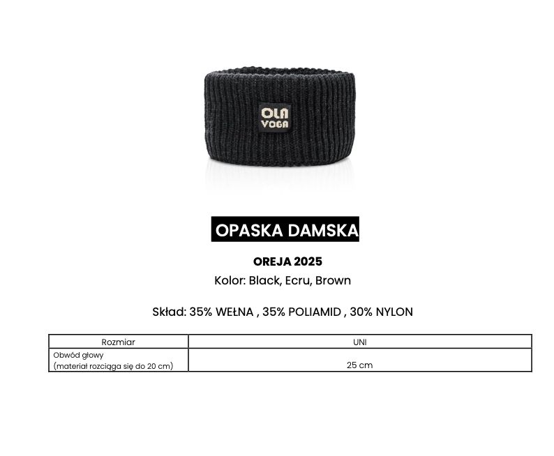 Opaska damska OLAVOGA OREJA 2025 brąz