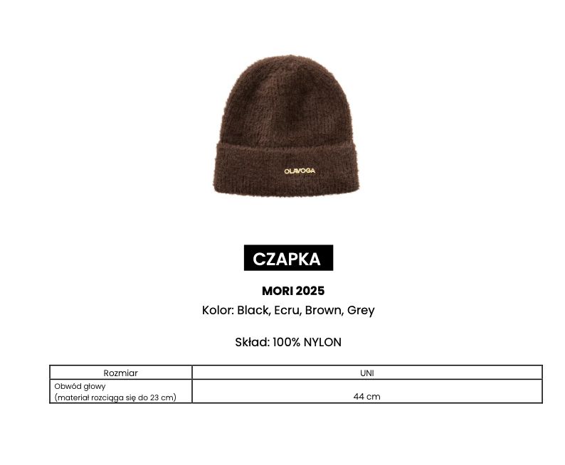 Czapka damska OLAVOGA MORI 2025 szara