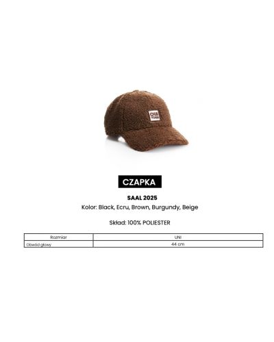 Czapka damska OLAVOGA SAAL 2025 brąz - FashionPlace - 4