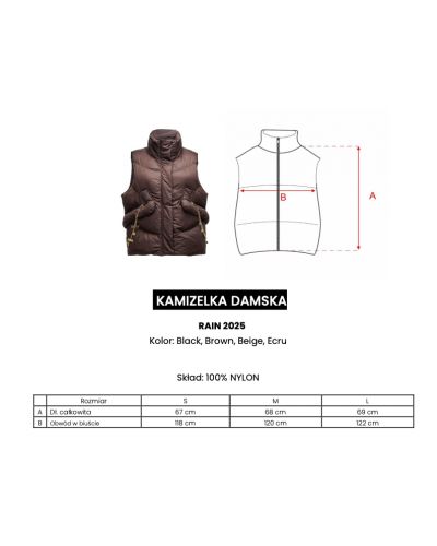 Kamizelka damska OLAVOGA RAIN 2025 ecru - FashionPlace - 4