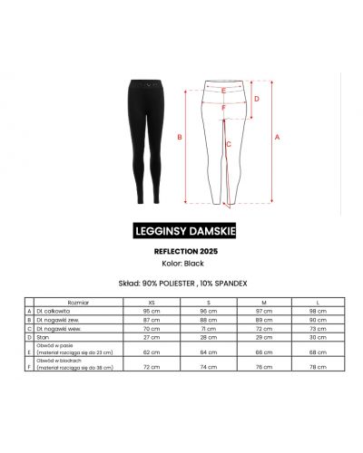 Legginsy OLAVOGA REFLECTION 2025 czerń - FashionPlace - 3