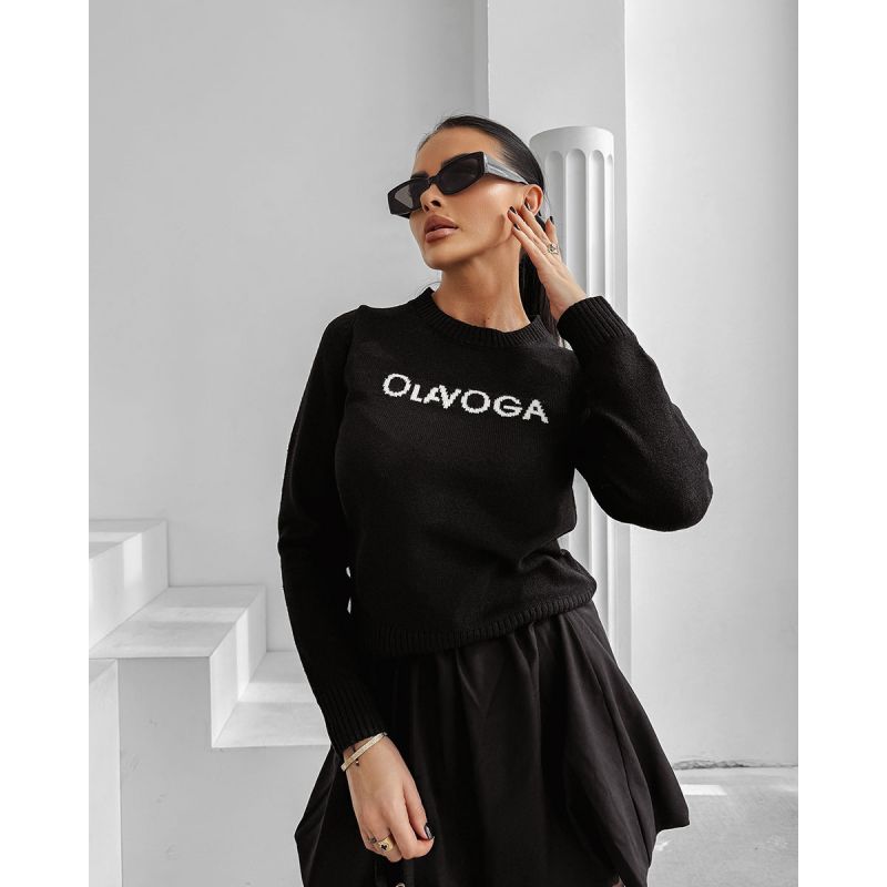 Sweter damski OLAVOGA ZAIO 2025 czerń - FashionPlace - 1