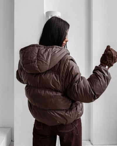 Kurtka damska OLAVOGA VIROON 2025 brąz - FashionPlace - 2