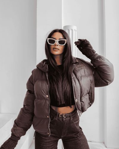 Kurtka damska OLAVOGA VIROON 2025 brąz - FashionPlace - 3
