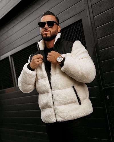 Kurtka męska OLAVOGA VAAS 2025 czerń/ecru - FashionPlace - 1