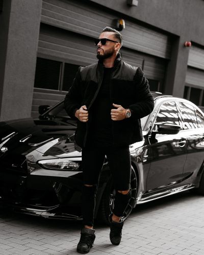 Kurtka męska OLAVOGA VAAS 2025 czerń/czerń - FashionPlace - 1